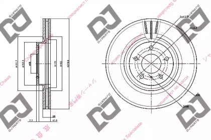 Тормозной диск DJ PARTS BD1541